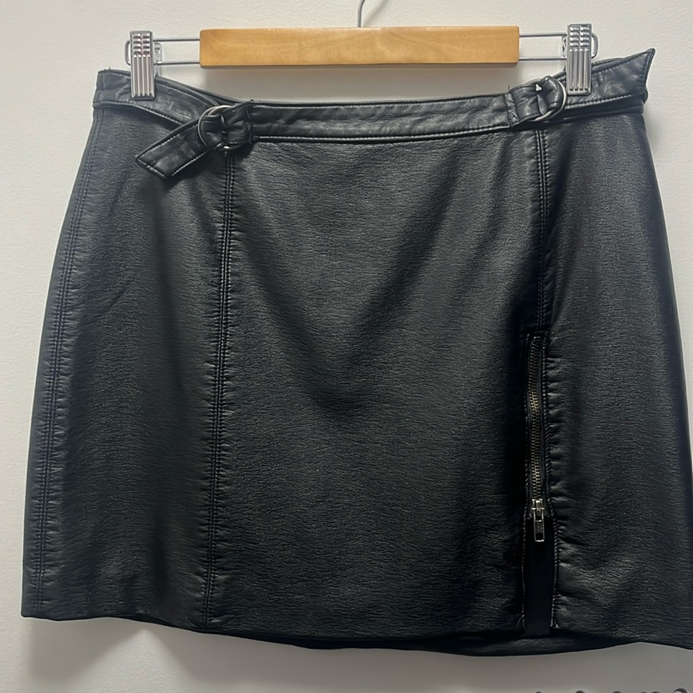 Free People Vegan Leather Skirt